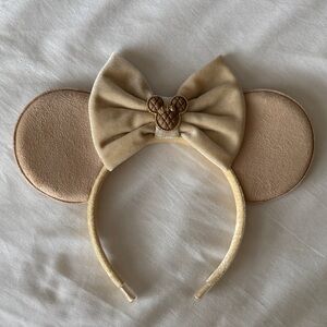 Tan Bow Headband with Ears